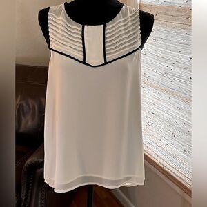 Dressy Cream and Blue Top